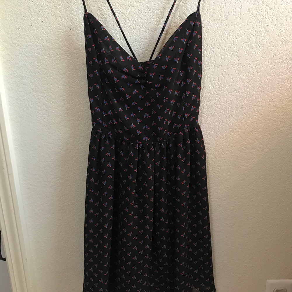 Cute black dress with a hint of color